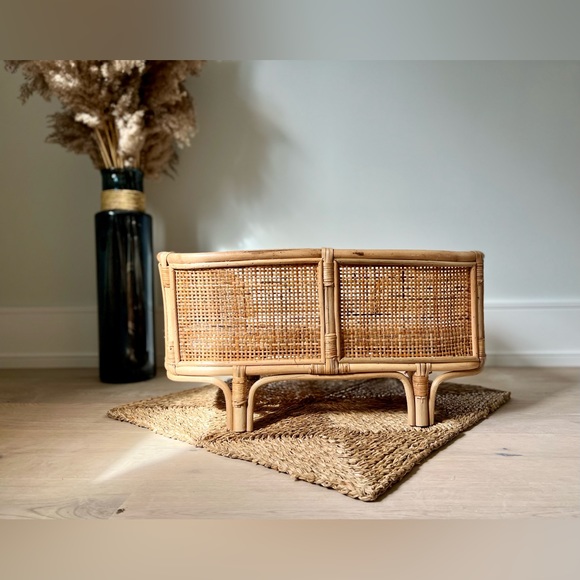 SMALL- Unique Handmade Bamboo pet bed with cushion ( removable cover) - Picture 5 of 5